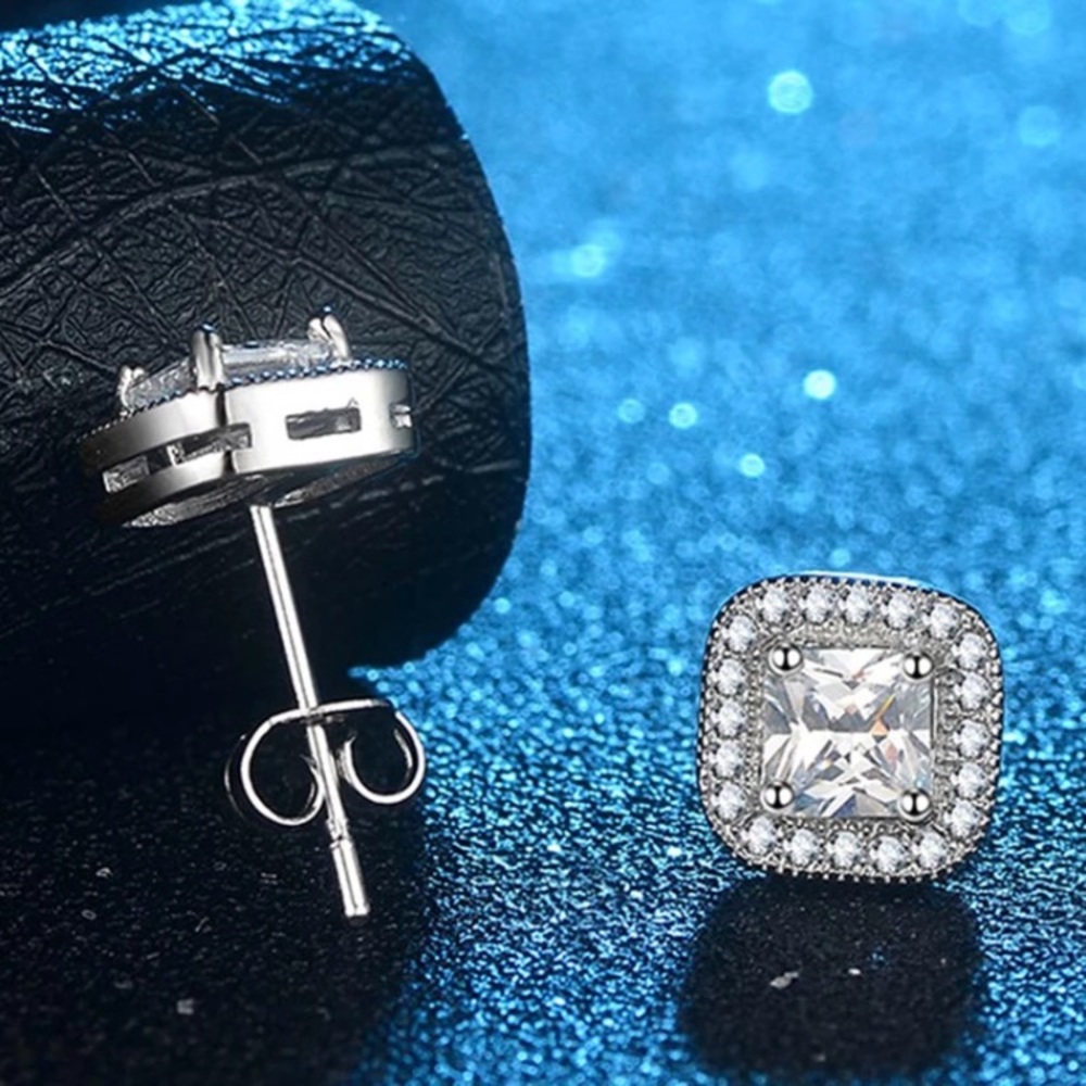 Crystal Silver Earrings